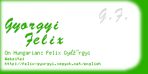 gyorgyi felix business card